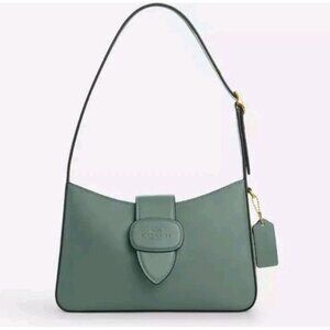 Coach Eliza Shoulder Bag CAA92 Sage Green NWT Leather Gold Hardware